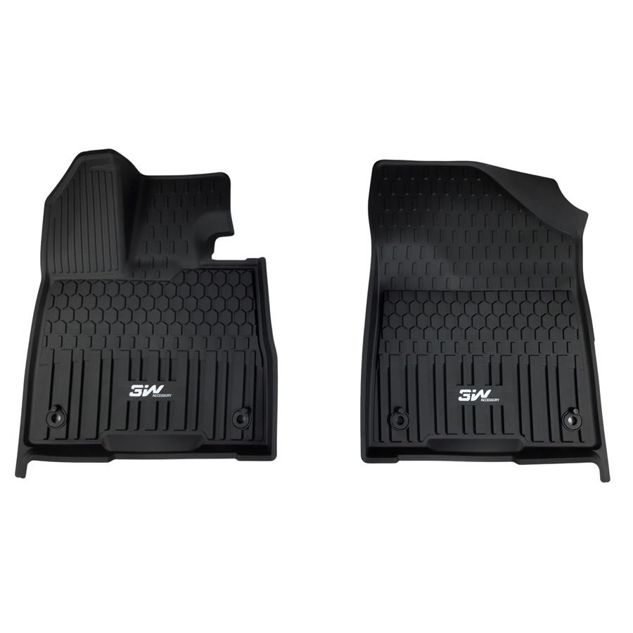 Thảm lót sàn xe ô tô Toyota Sienna 2021 Nhãn hiệu Macsim 3W chất liệu nhựa TPE đúc khuôn cao cấp - màu đen