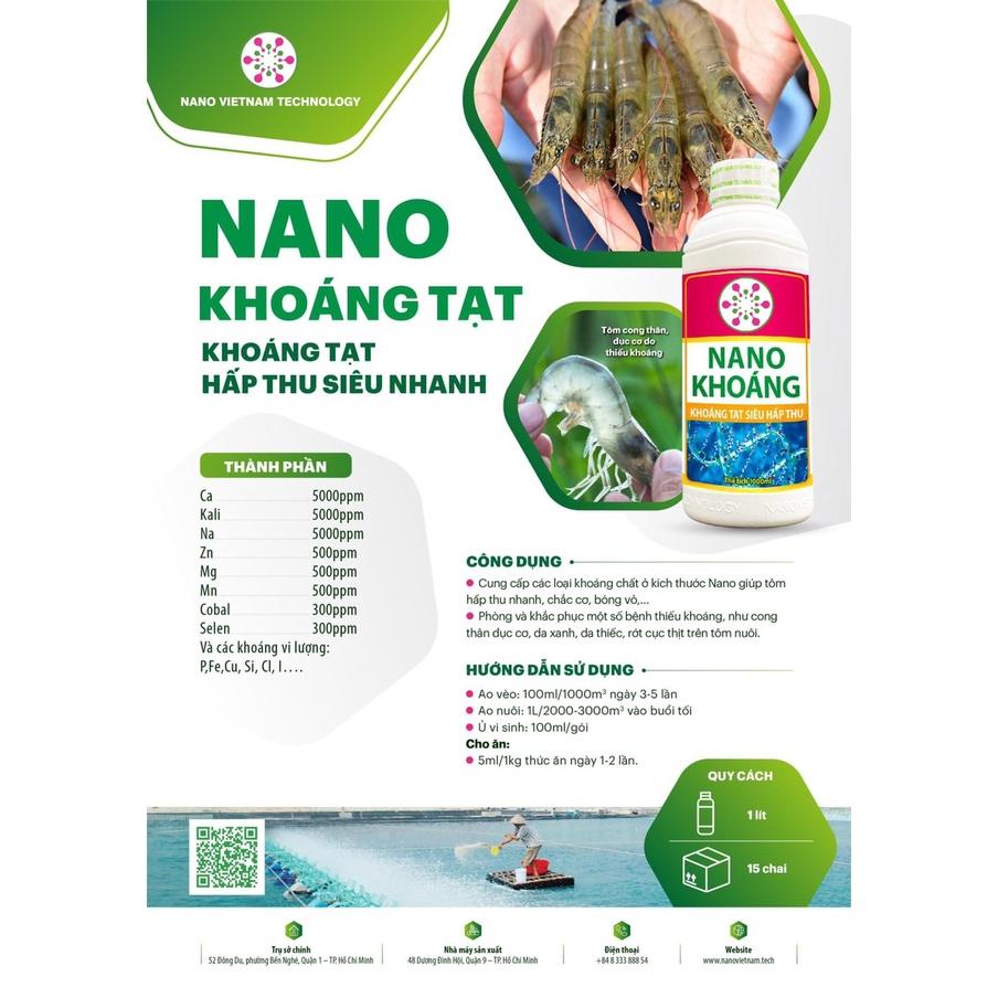 Nano khoáng tạt 100% nguyên chất tăng cường khả năng hấp thu cho tôm, cá và động vật thủy sinh 1L