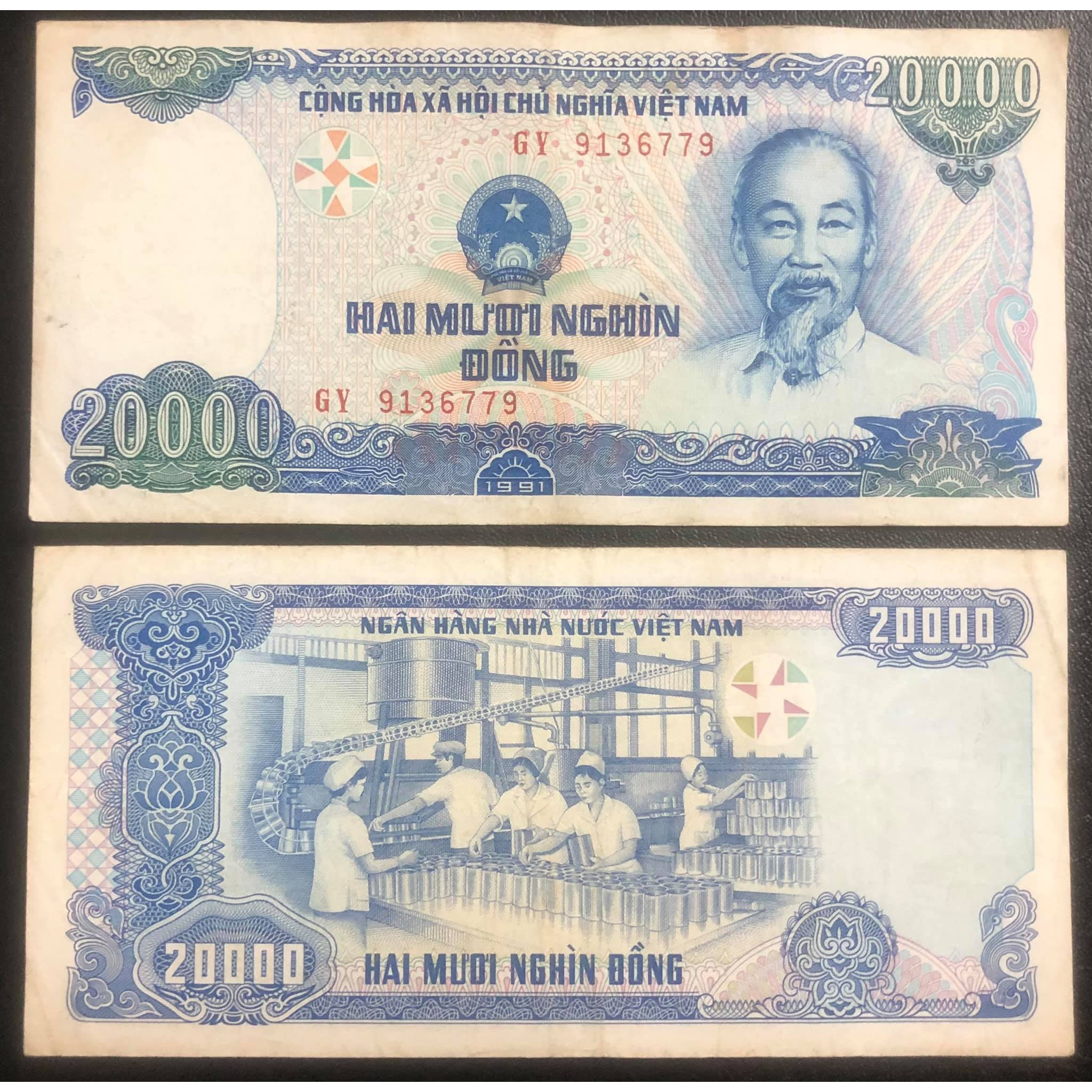 Tiền Việt Nam 20 ngàn đồng 1994 số seri đuôi 79 thần tài lớn