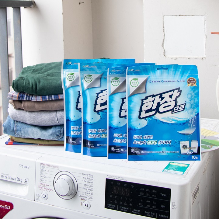 Giấy giặt quần áo Hàn Quốc Han Jang - 2 trong 1 Giặt và Xả