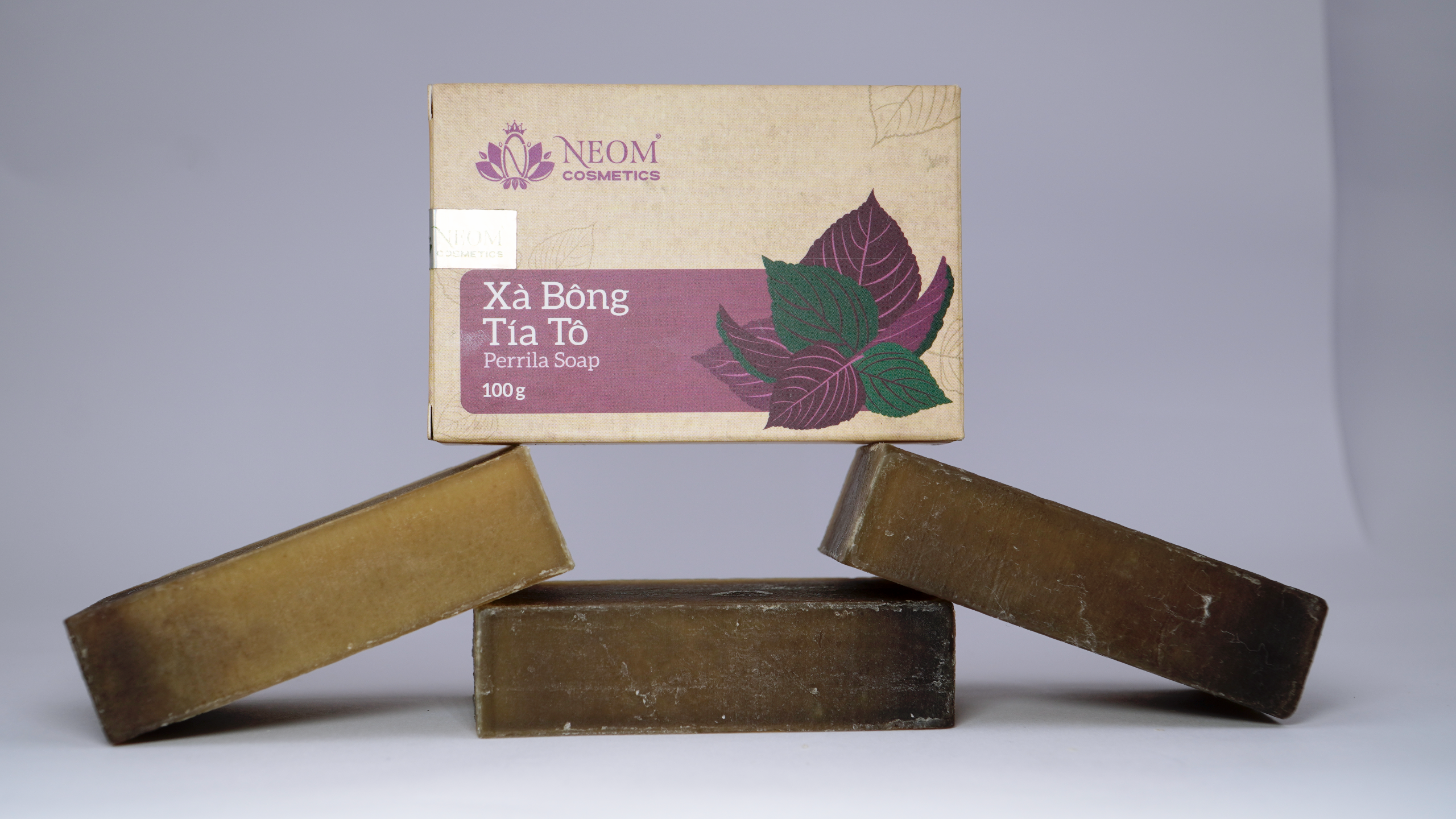 Xà Bông Tía Tô Dưỡng Da Tự Nhiên Cao Cấp - Perilla Soap