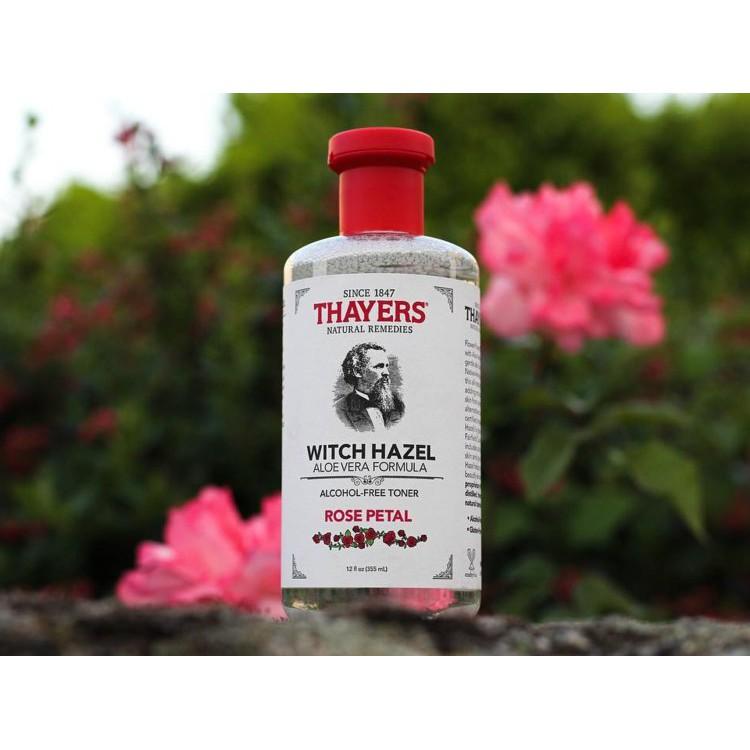 Nước hoa hồng Se Khít Lỗ Chân Lông Thayers Witch Hazel Toner Rose Petal 355ml - Hương hoa hồng 355ml