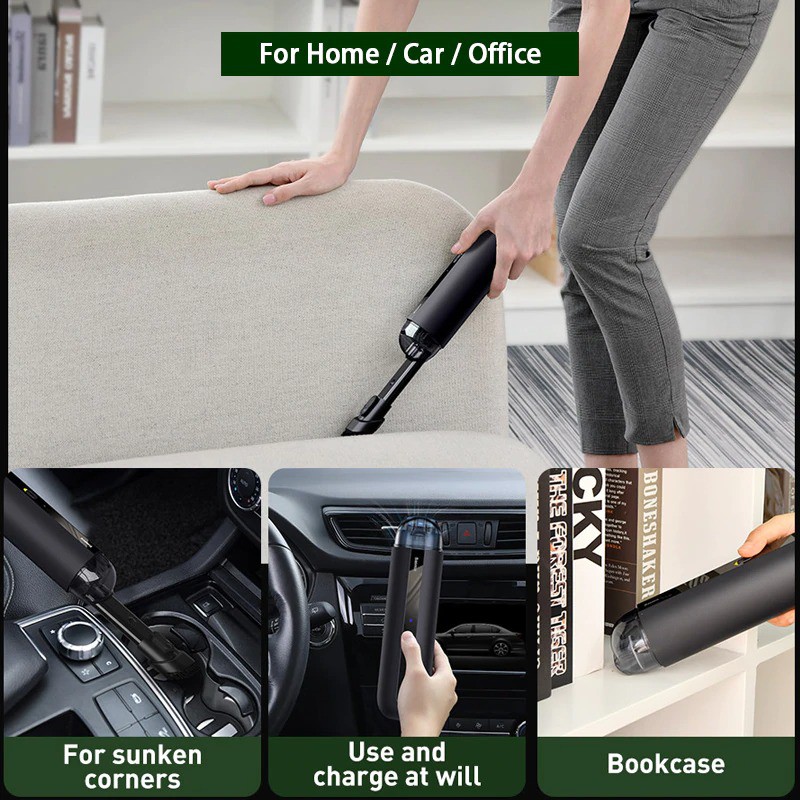 Máy Hút Bụi Pin Sạc Cầm Tay Dùng Cho Xe Hơi Baseus A2 Car Vacuum Cleaner ( 70W, 5000Pa, Vacuum Portable Cleaner For Car ) - Hàng Chính Hãng