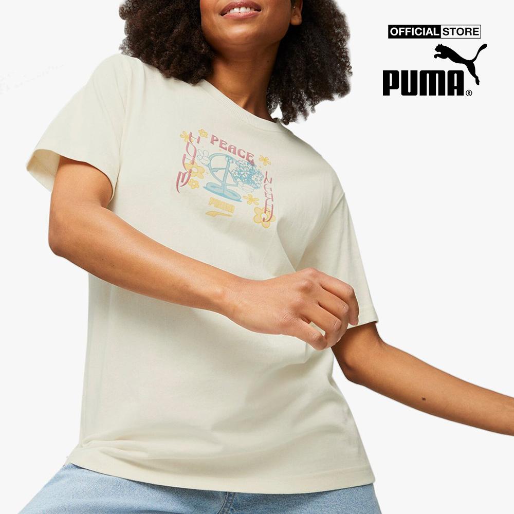 PUMA - Áo thun nữ tay ngắn Downtown Relaxed Graphic 535743