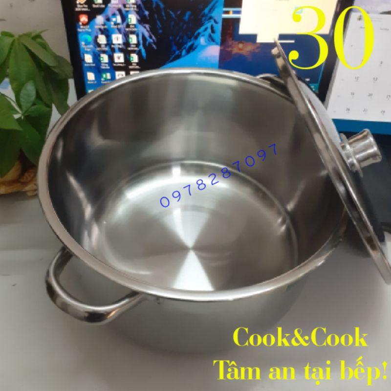Nồi luộc gà inox size 30 1đáy & 3đáy từ
