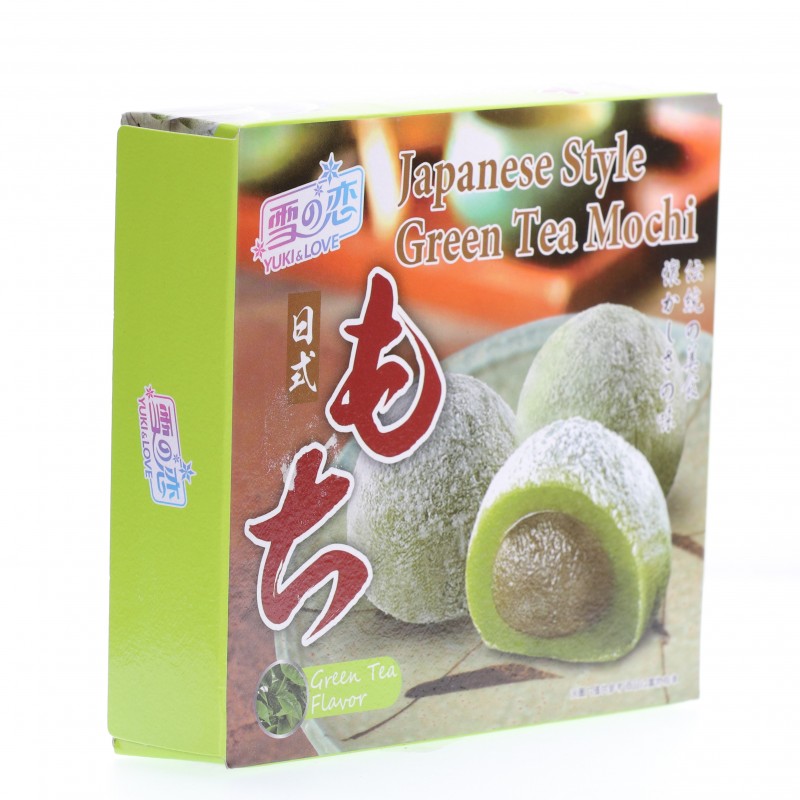 Bánh Mochi Nhân Trà Xanh Japanese Style Green Tea Mochi - Hộp 140g