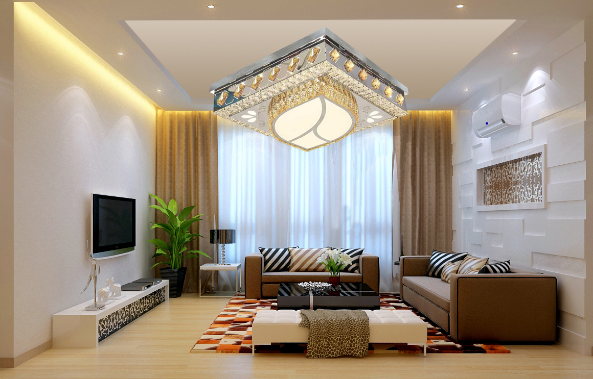 Đèn mâm - ốp trần pha lê trang trí cao cấp VKT-NC-050 có điều khiển từ xa
