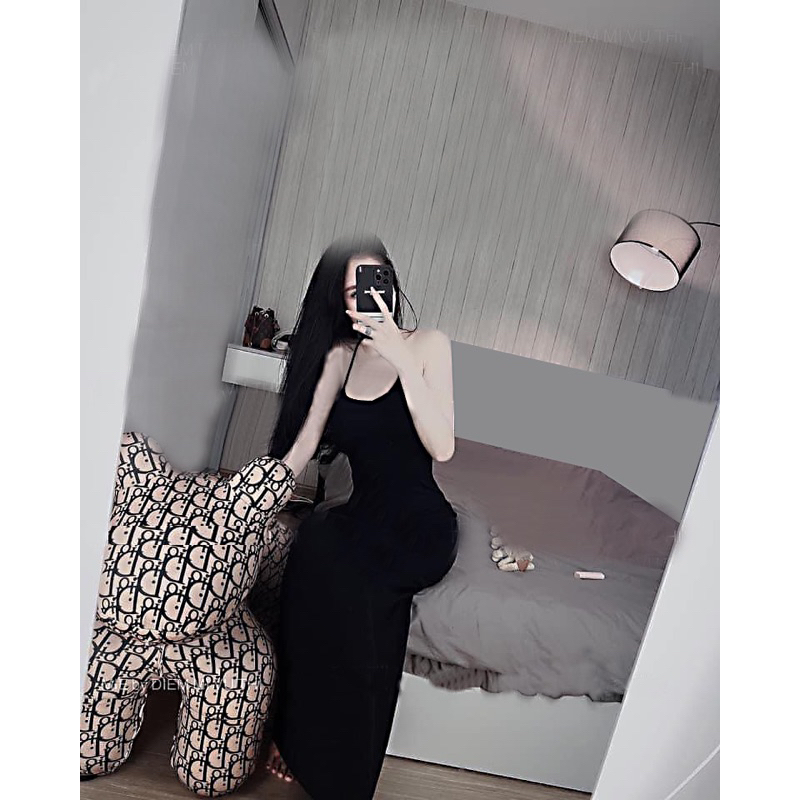 Đầm Body Yếm Đuôi Cá, Đầm Body 2 Dây Yếm Dáng Dài