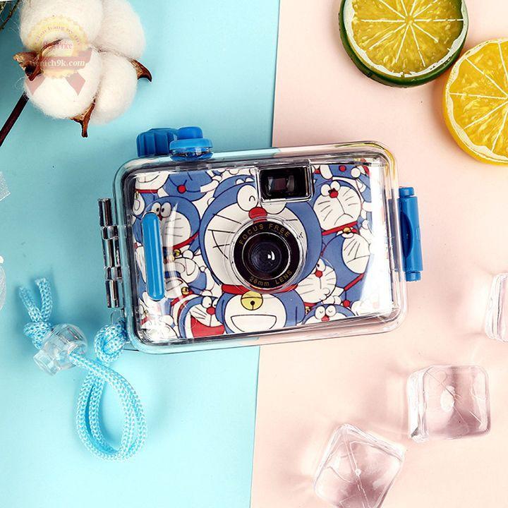 Máy chụp ảnh film lomo cute nhiều màu underwater chống nước mini du lịch đi biển dễ thương nhiều màu Doraemon