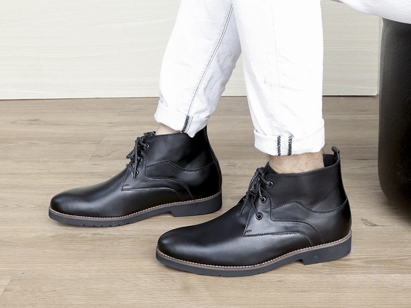 GIÀY TĂNG CHIỀU CAO - GIÀY CAO DÀNH CHO NAM GIỚI T&amp;TRA S1078 BOOTS - CAO 7CM GIÀY ĐỘN NAM CAO VƯỢT TRỘI