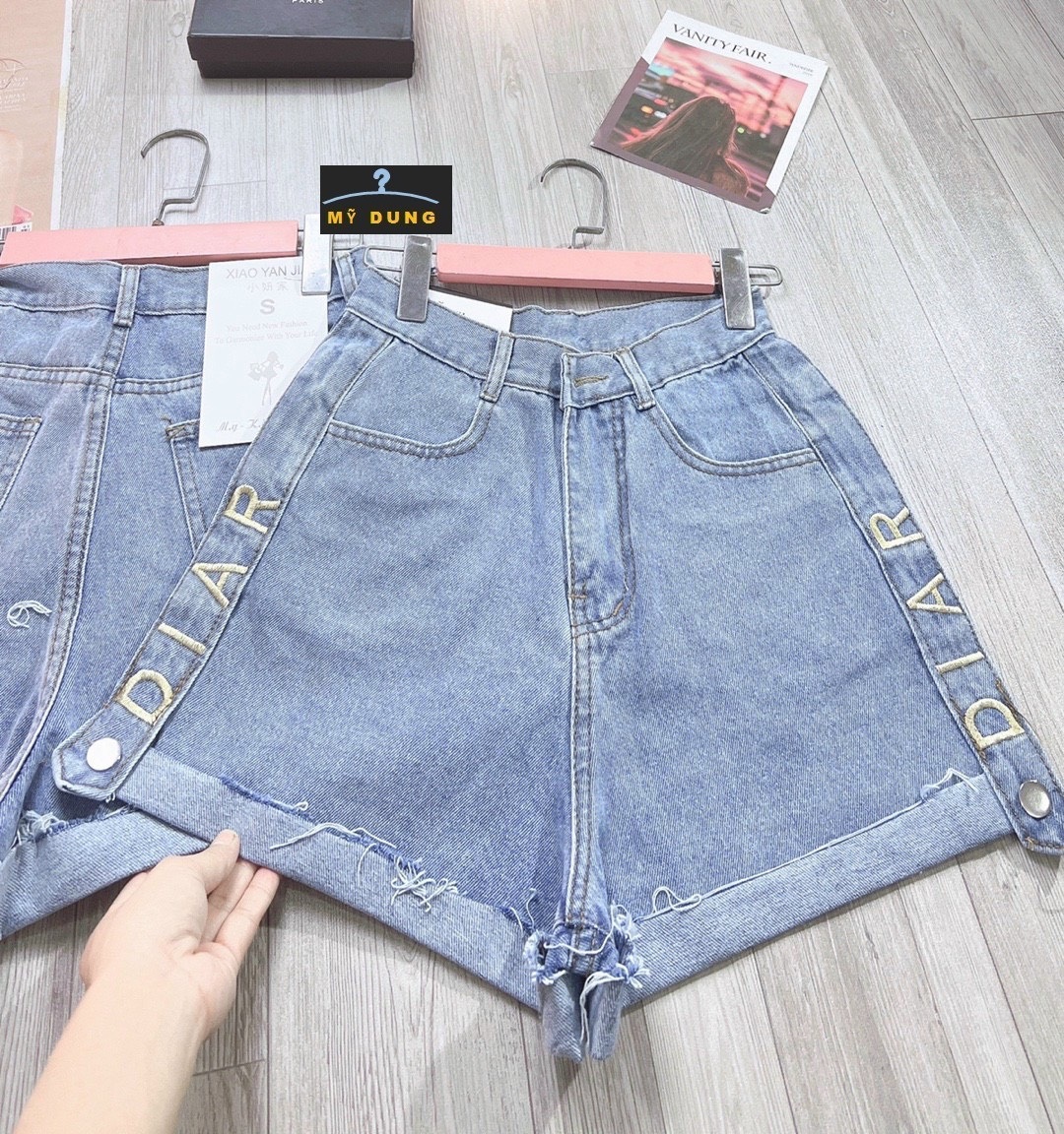 QUẦN SHORT JEAN LƯNG CAO, CUỐN LAI, THÊU SƯỜN- SIU NGẦU NHA MẤY CHẾ--FORM CHUẨN- HÁCH DÁNG- RẤT DỄ PHỐI ĐỒ-AI CŨNG NÊN SỞ HỮU 1 ẺM TRONG TỦ
