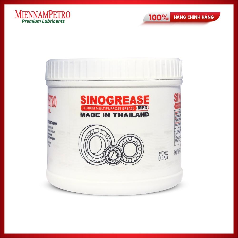 Mỡ Bôi Trơn MiennamPetro Sinogrease Lithium Multipurpose Grease MP3 0.5Kg Đa Dụng Bảo Vệ Động Cơ Xe Ô Tô, Công Nghiệp