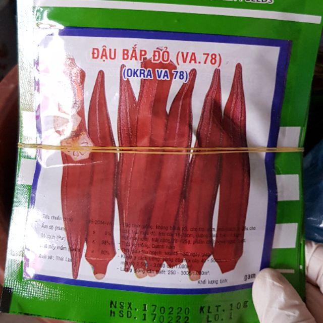 Hạt giống đậu bắp đỏ 10g
