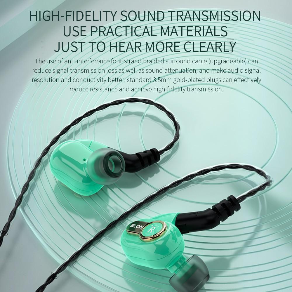 Tai Nghe Nhét Tai Blon Bl-05S Bl05S 3rd 10mm Hifi Với Giắc 3.5mm Mạ Vàng