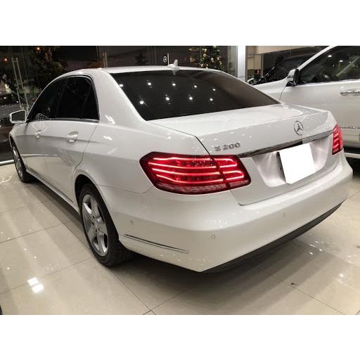 Decal tem chữ Inox dán đuôi xe ô tô Mercedess E200 và E300