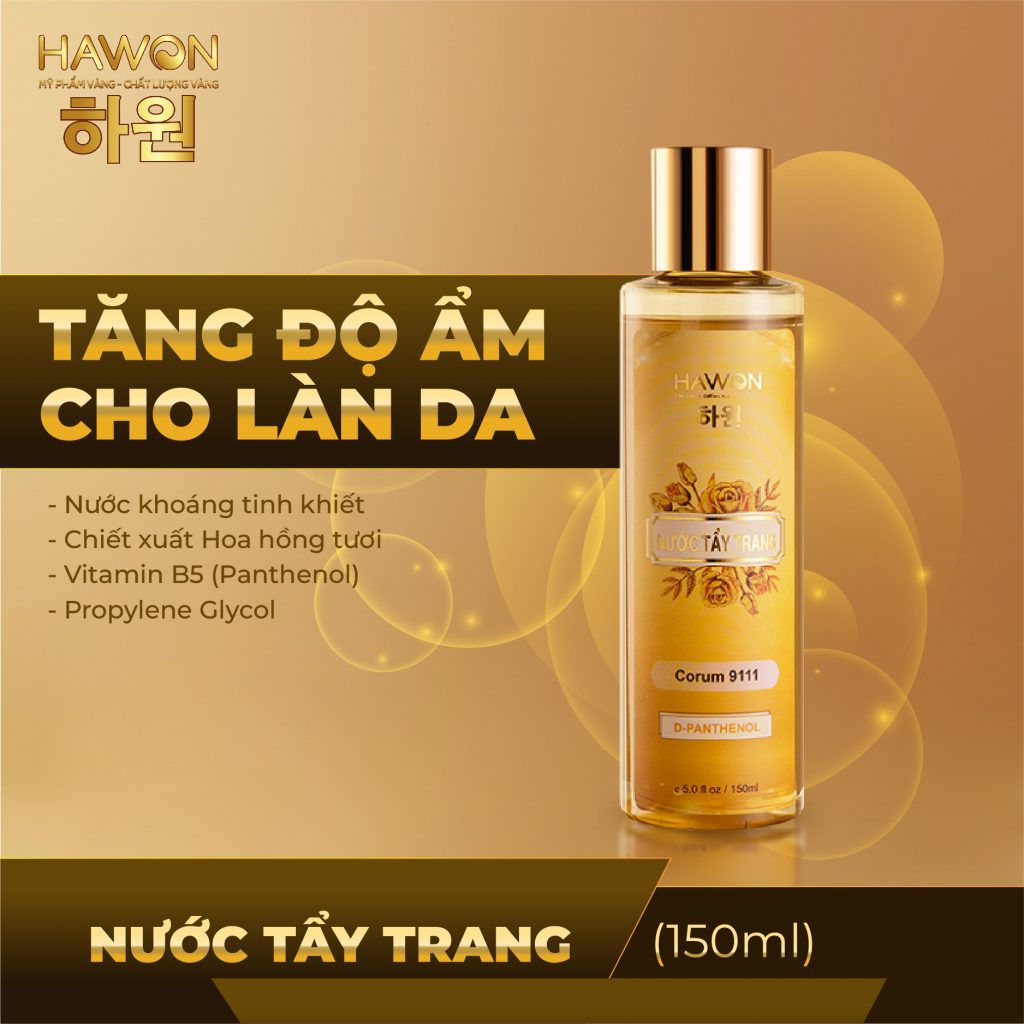 Nước làm sạch và tẩy trang cho cho mọi loại da HAWON - 150ml