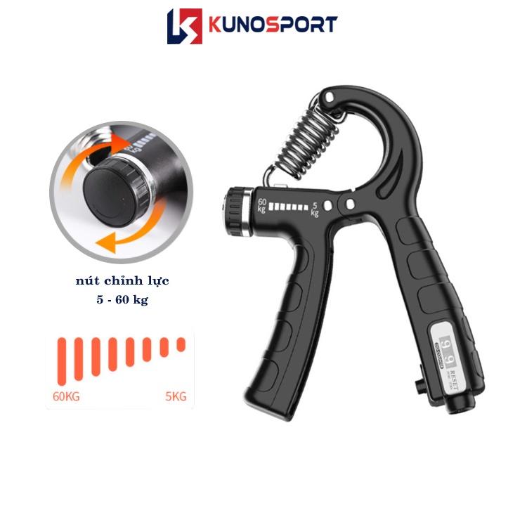 Combo dụng cụ tập cơ tay KUNO SPORT, kìm bóp tay chữ R có đếm số và dụng cụ tập tay chữ U