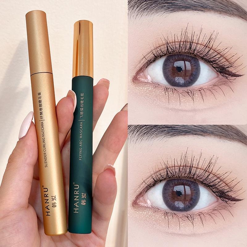 Mascara đầu mảnh chải mi trên và dưới cong dày tự nhiên GlamColour Hanru