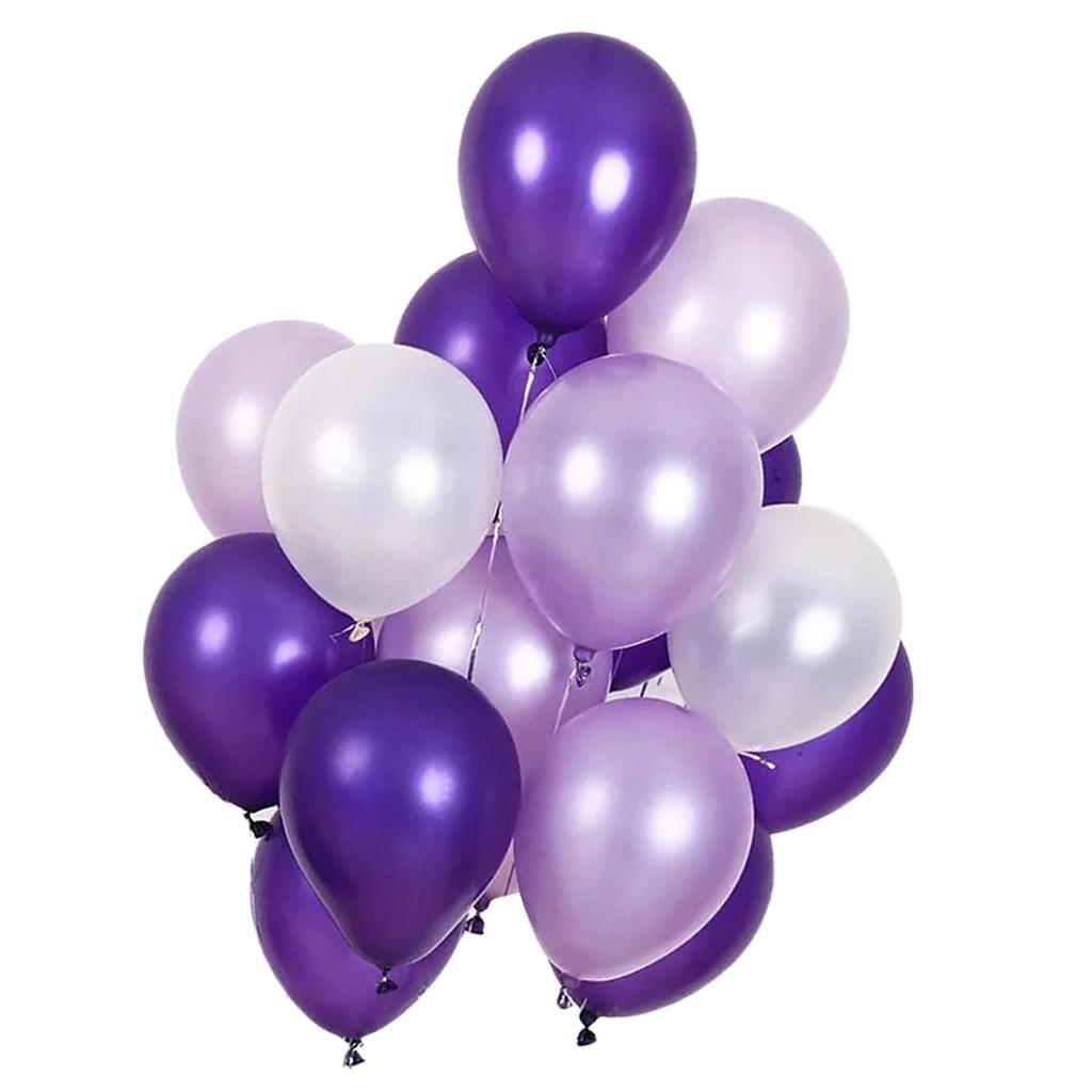 2X 30 Pieces Latex Balloons Wedding Birthday Party Decor 12 Inch Purple