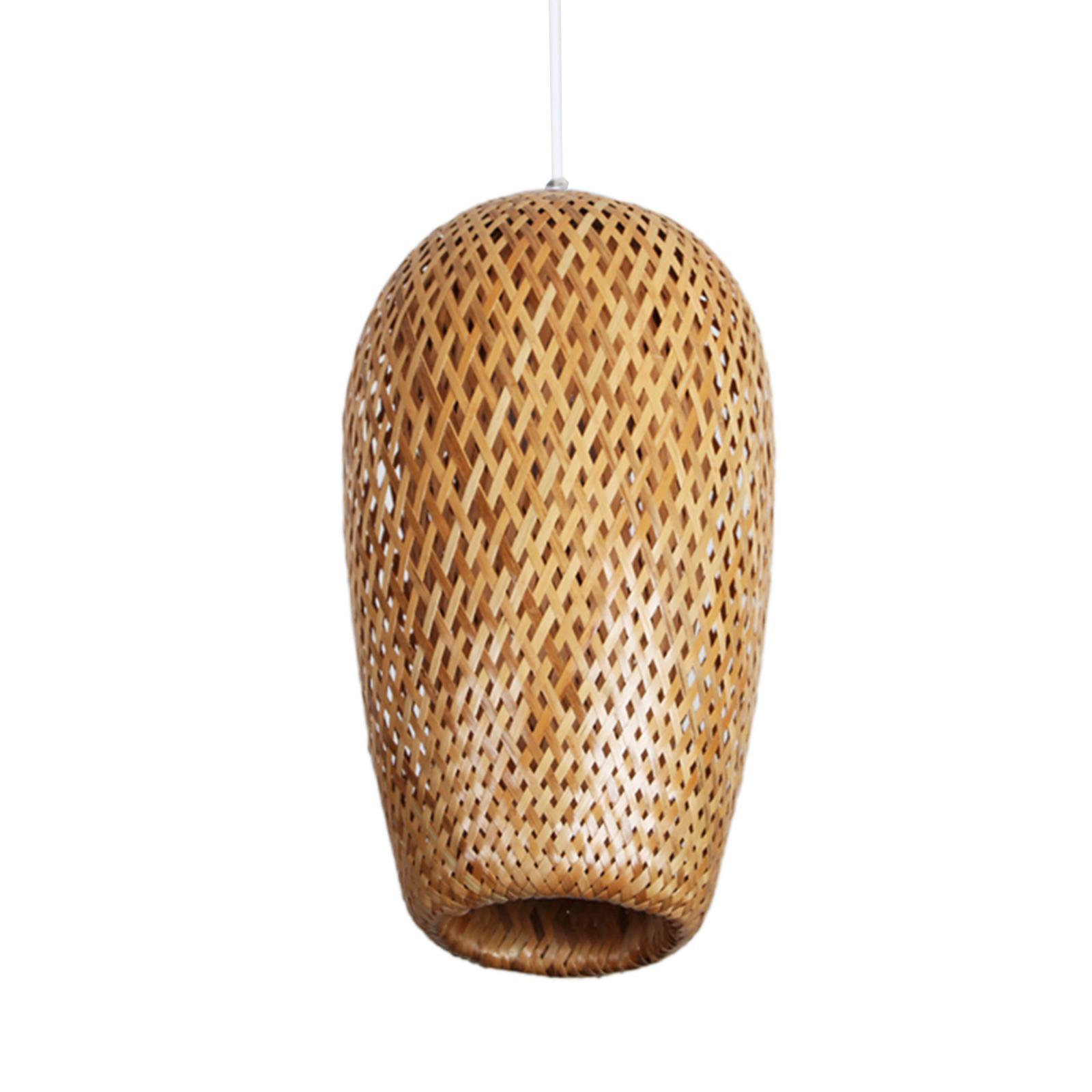 Hand Woven Bamboo Pendant Light Chandelier for Dining Room Decoration