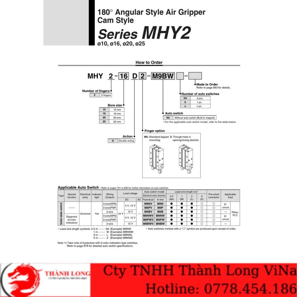 Xylanh kẹp SMC MHY2-25D .