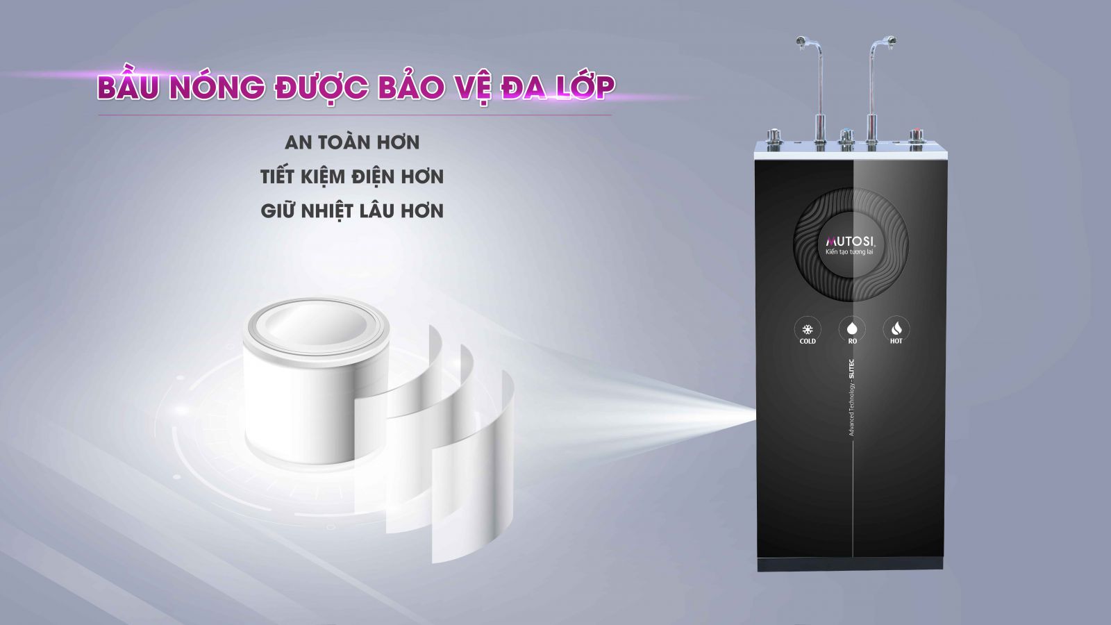 Máy lọc nước Nóng Lạnh Nguội 10 lõi MUTOSI MP-C102-MHC-Hàng chính hãng