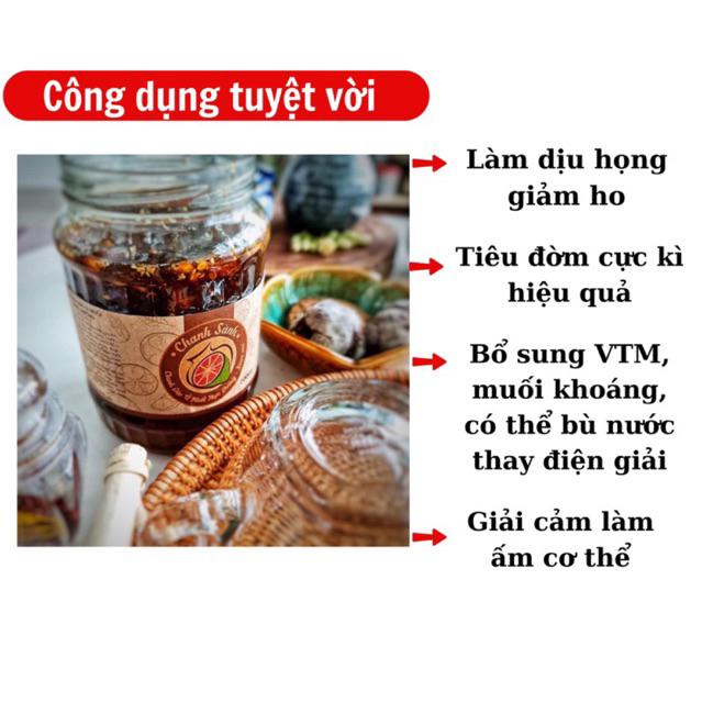 Chanh Sành, Chanh đào Ủ Muối Mật ong Thực dưỡng, giảm ho, bổ sung vitamin, dưỡng nhan Vân Phương Shop  - hàng chính hãng