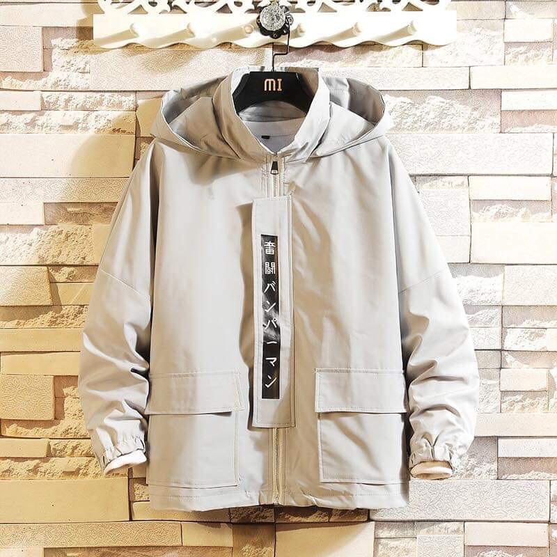 Áo khoác kaki túi hộp có nón cực chất