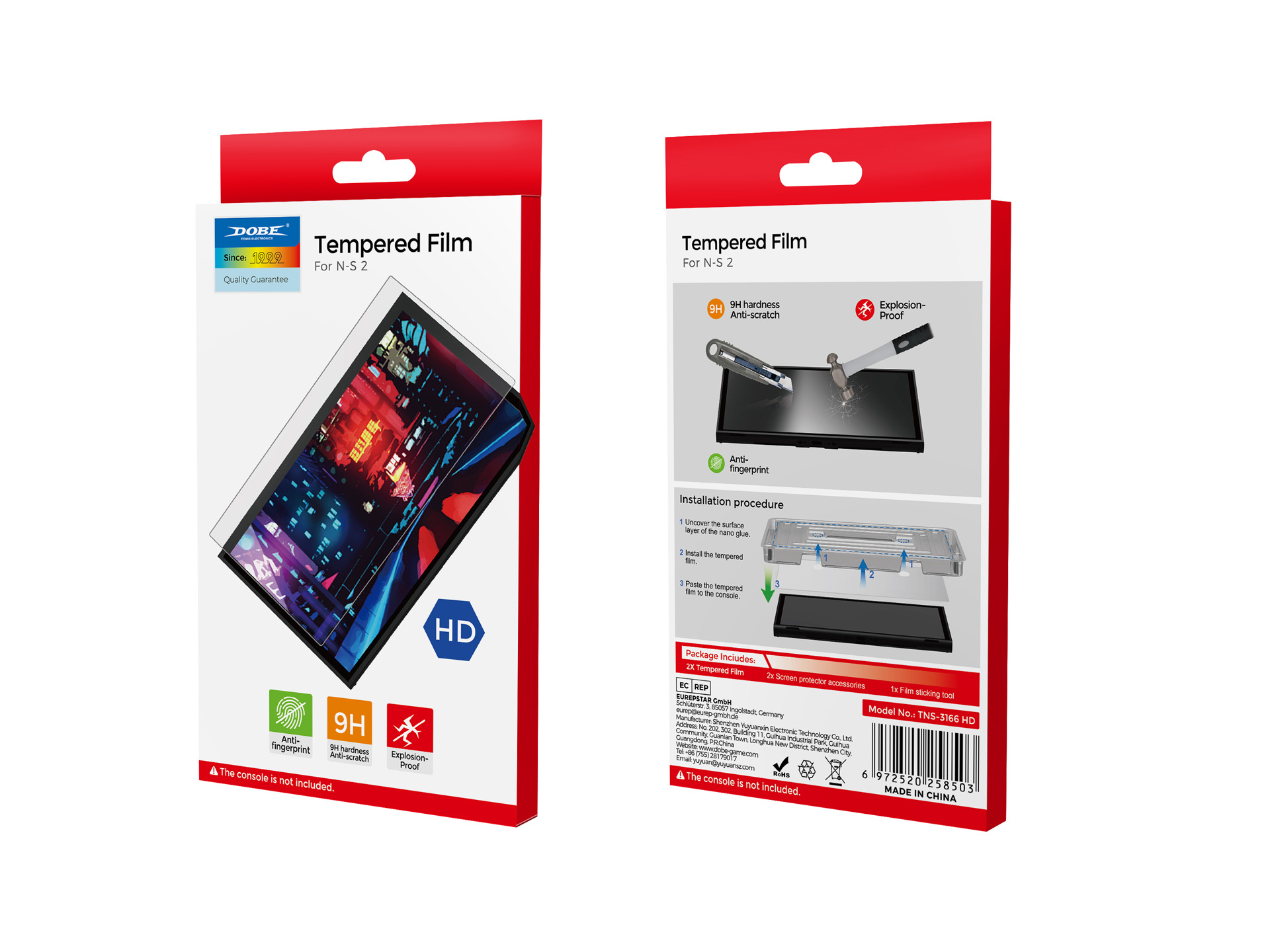 Kính Cường Lực bảo vệ màn hình chống vân tay cho Nintendo Switch 2 - Hàng Chính Hãng