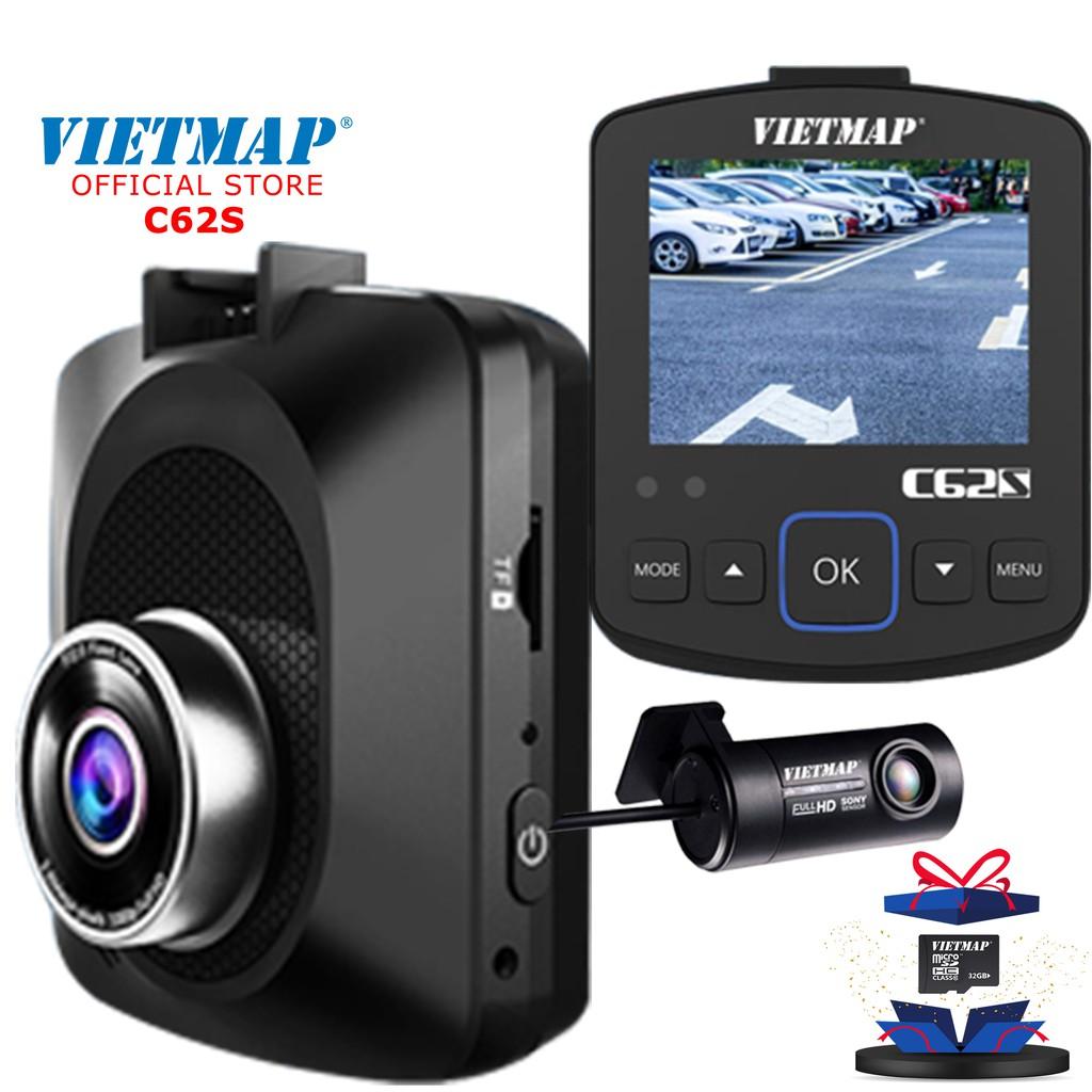 VIETMAP C62S Thẻ 32GB Camera Hành Trình Ô tô Ghi Hình Trước Sau HÀNG CHÍNH HÃNG