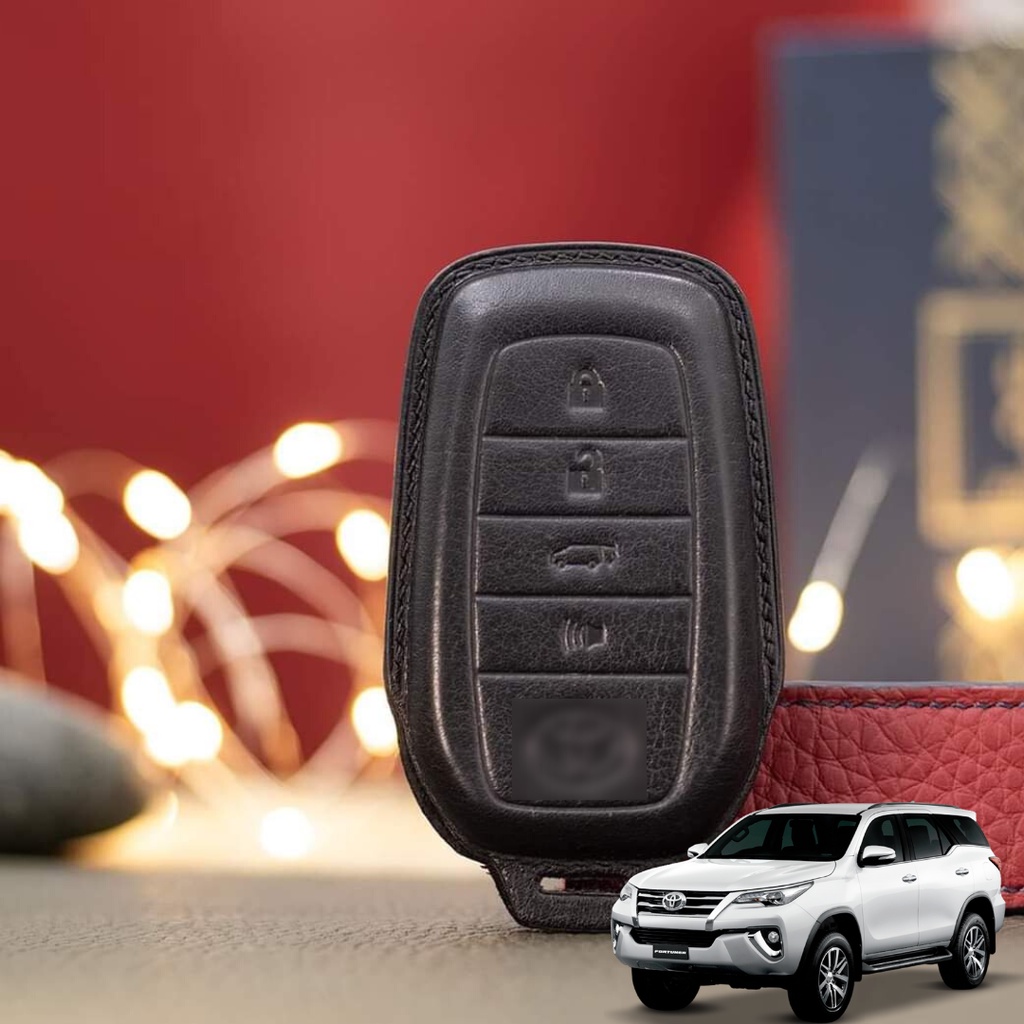 Bao Da Chìa Khóa ô tô Toyota Fortuner | Bọc chìa khóa ô tô da thật khâu tay