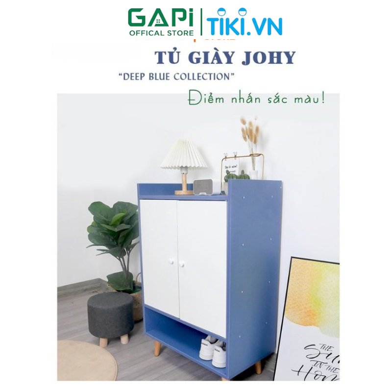 Tủ giày gỗ Johy GAPI cánh mở chống ẩm, tủ giày thông minh hiện đại tối ưu diên tích GP125