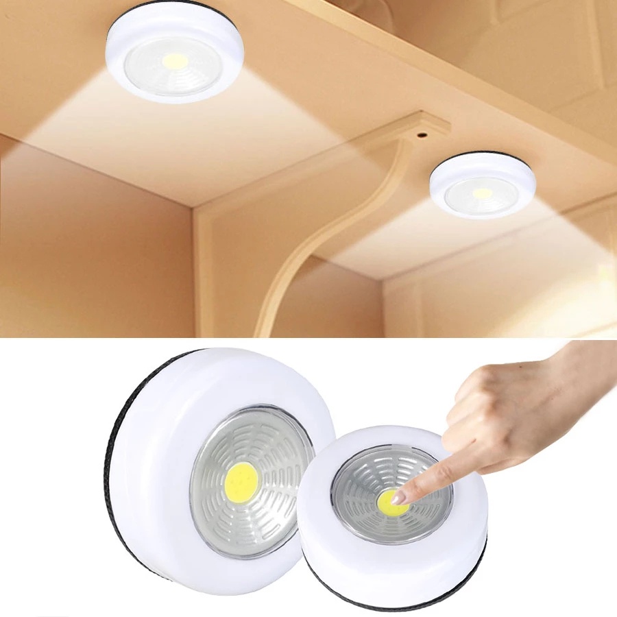 Đèn Led Không Dây Dán Tường Dùng Pin Siêu Sáng