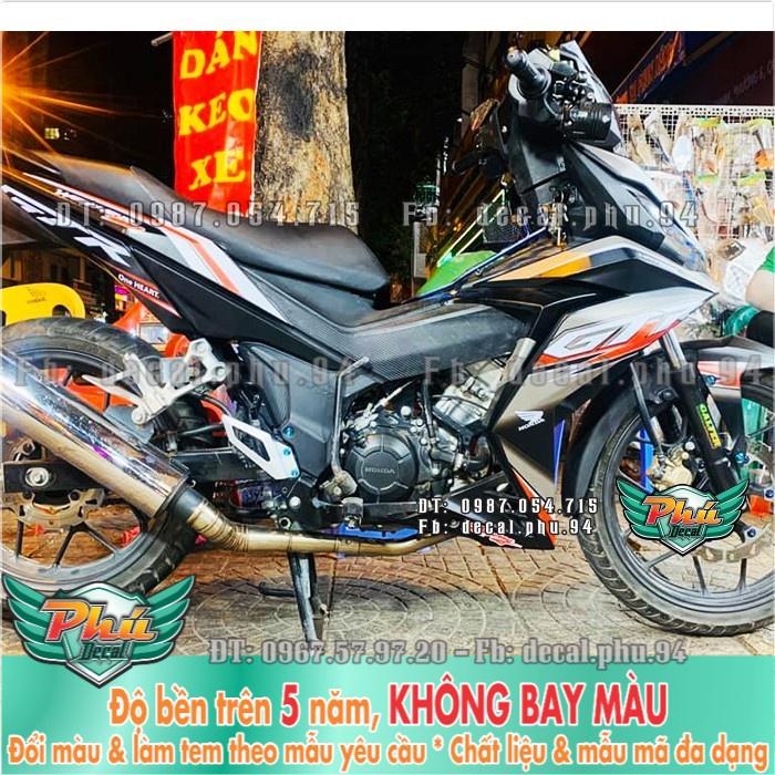 Tem rời Winner GTR đen phối cam bạc