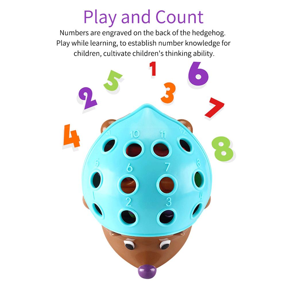 Insert Hedgehog Toy Early Education Montessori Toy Focus Training Fine Motor for Boys & Girls Age 18 mos+