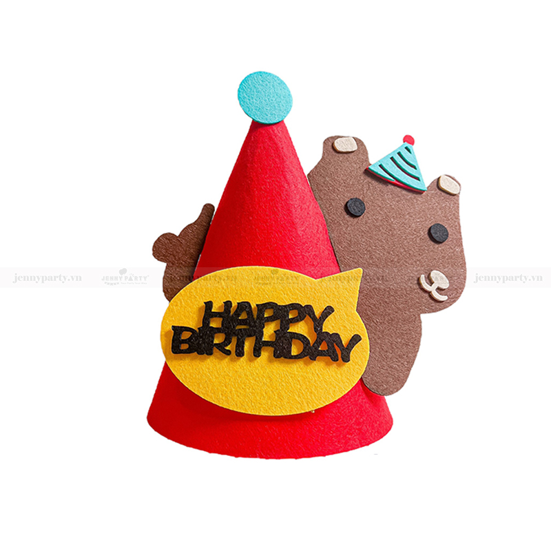 Nón Sinh Nhật - Nón Nỉ Happy Birthday