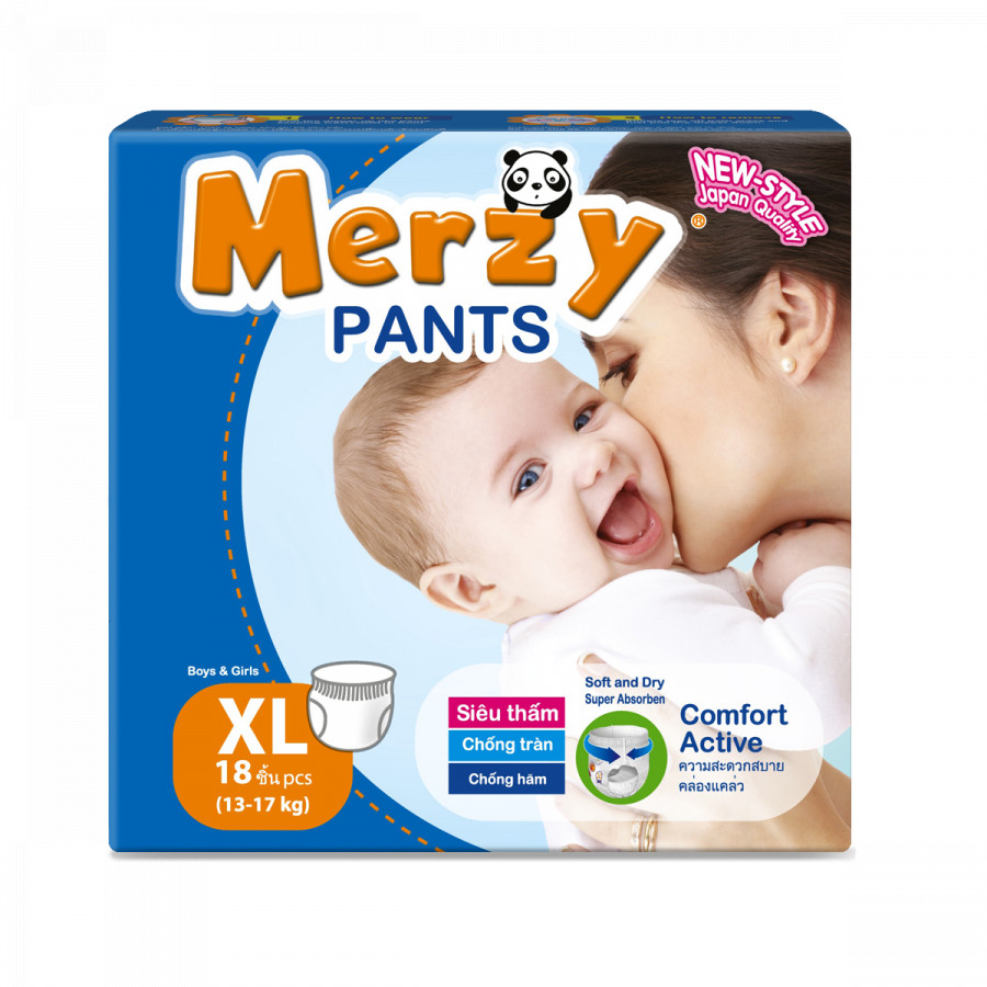 Tã Quần Merzy gói trung XL18 (18 miếng)