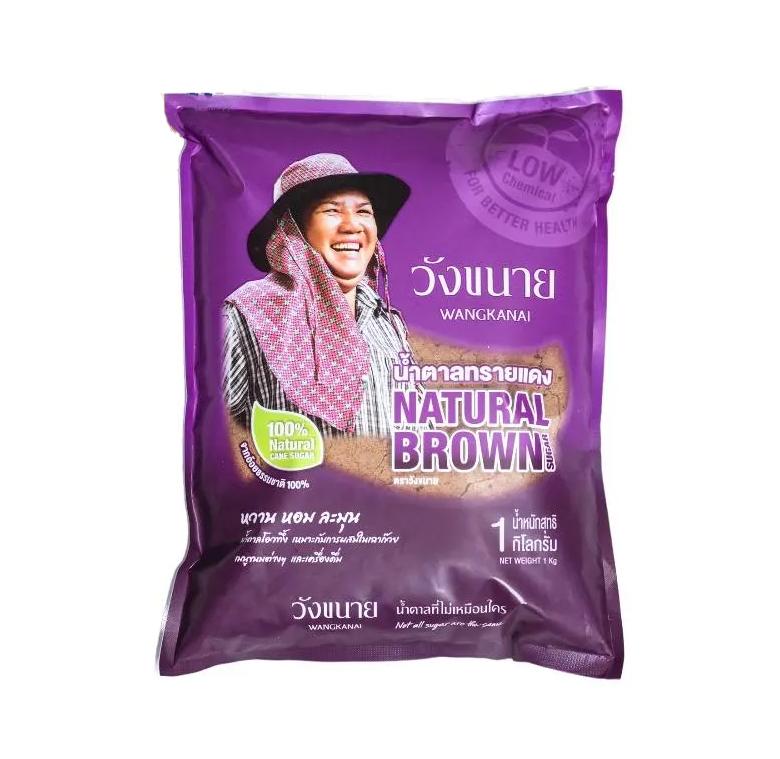 Đường Mía Thô Nâu Hữu Cơ Wangkanai – Organic Natural Brown Cane Sugar 1kg