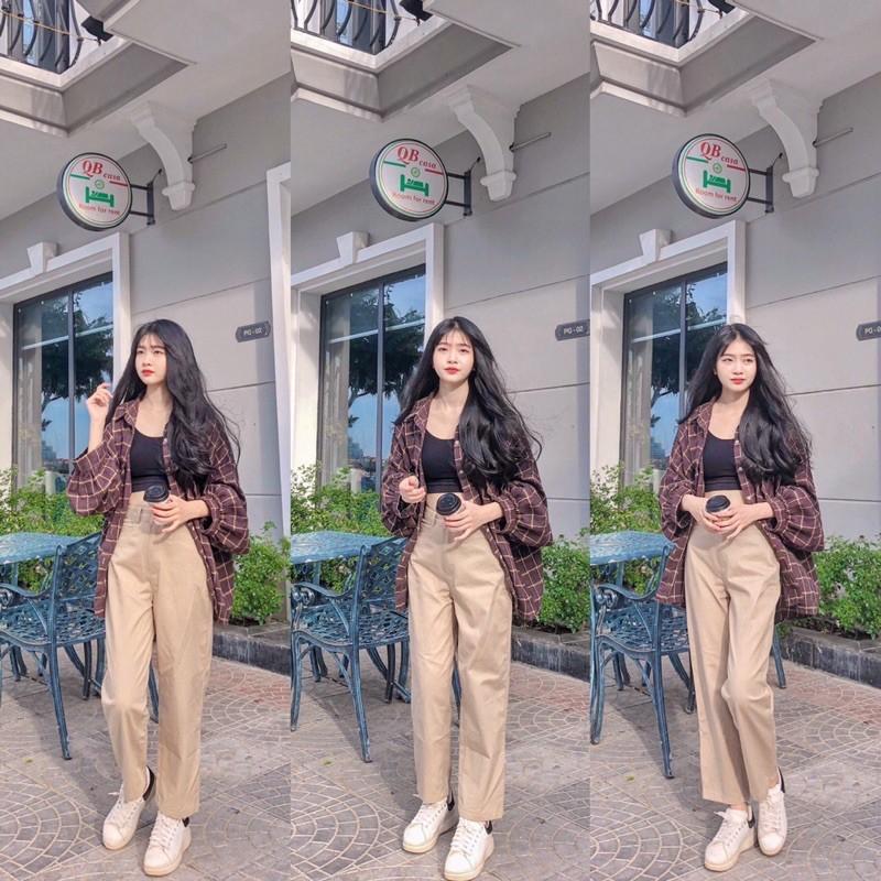 quần baggy kaki(3 màu ảnh thật