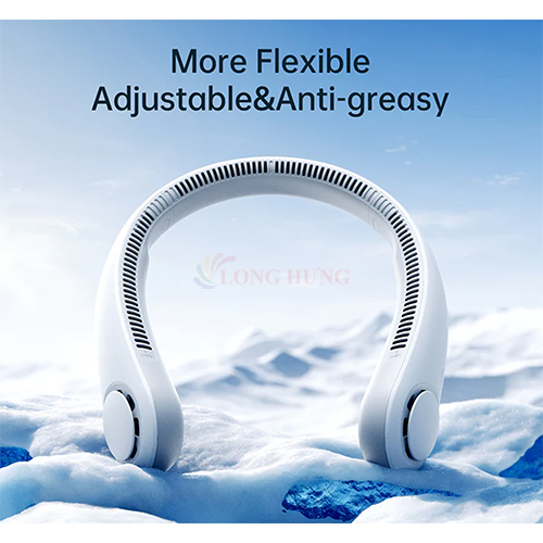 Quạt mini tích điện đeo cổ Jisulife Neck Fan Life3 4000mAh - Hàng chính hãng