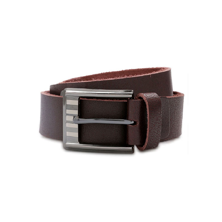 HJ4106 - Dây nịt nam da bò Huy Hoàng màu nâu