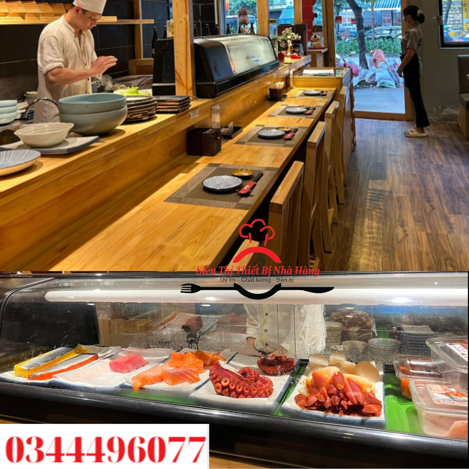 Tủ trưng  bày SuShi để bàn cao cấp