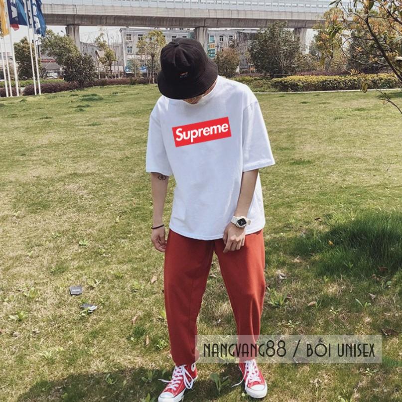 Áo Thun Tay Lỡ Unisex Sup.re.me Siêu Đẹp