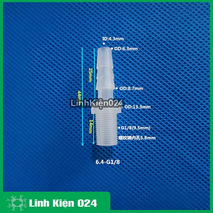 Đầu Nối Ống Nước Bắt Ren 1/8 Đầu Ra Ống Ty Ô