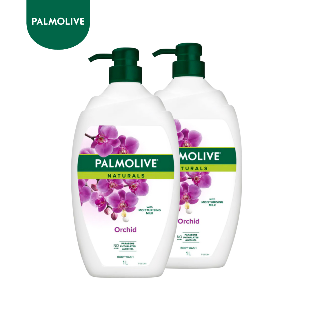 Bộ 2 Sữa tắm Palmolive mịn màng quyến rũ 100% chiết xuất từ phong lan 1 Lít/ chai