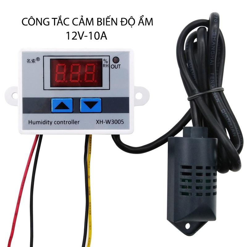 CÔNG TẮC CẢM BIẾN ĐỘ ẨM W3005-10A VỚI ĐẦU CẢM BIẾN ĐỘ ẨM RỜI (Loại 12V hoặc 220V tùy chọn)