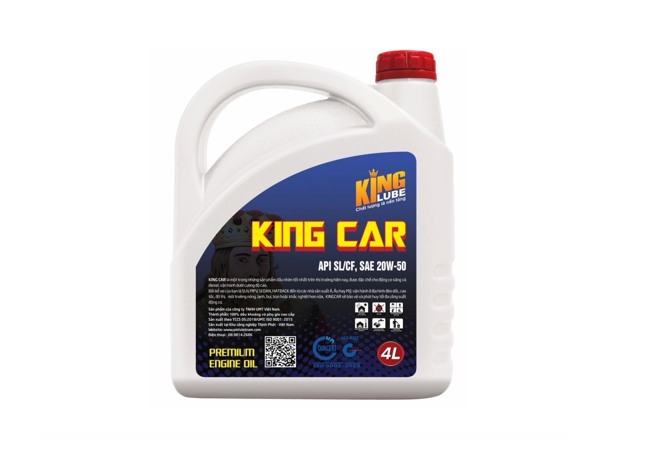 [Mẫu Mới] Dầu Nhớt Động Cơ OTO  KING CAR  API SL/CF - SAE 10W-40