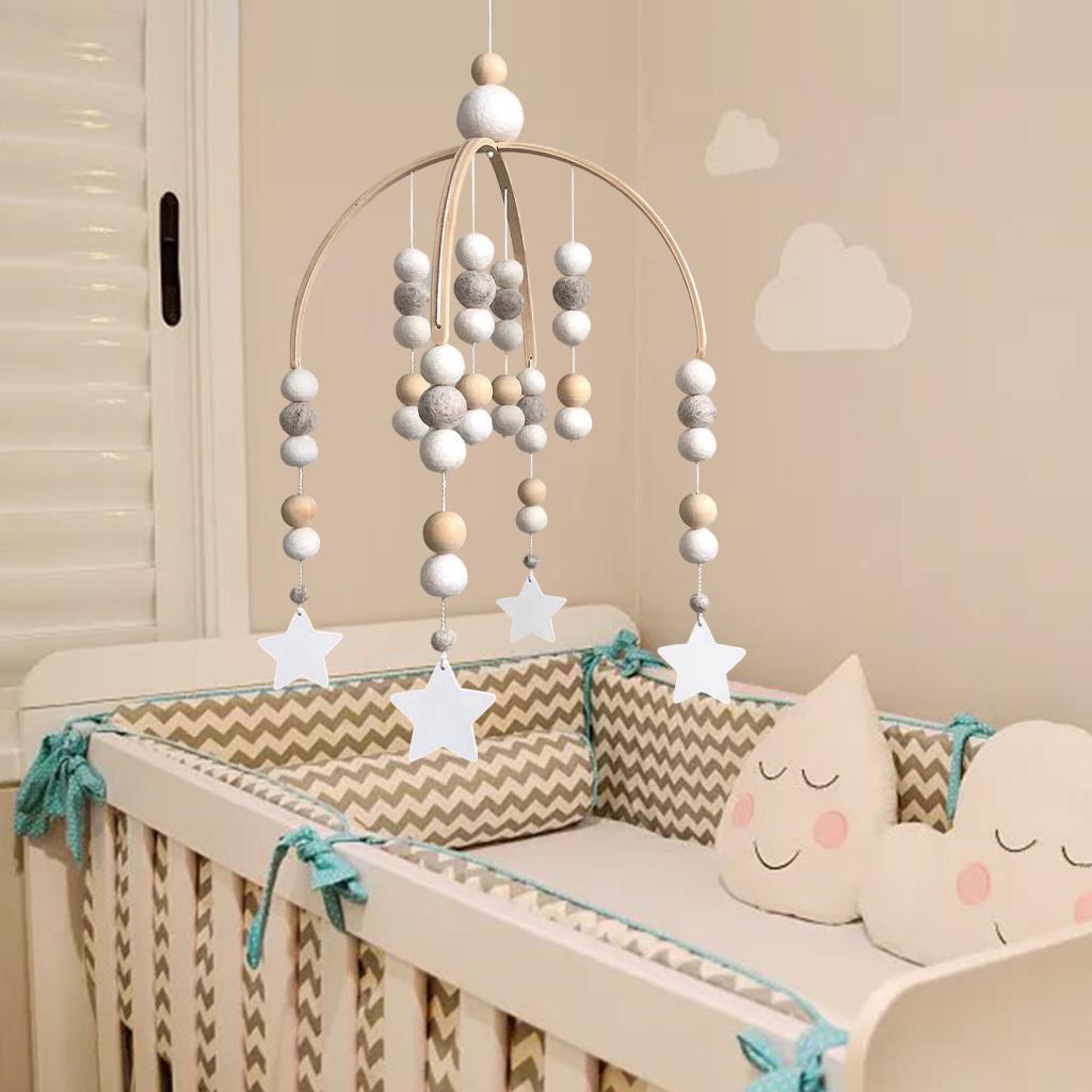 Hình ảnh Mobile Wind Chime Wooden   Infant Hanging Decor Newborn Gift Star