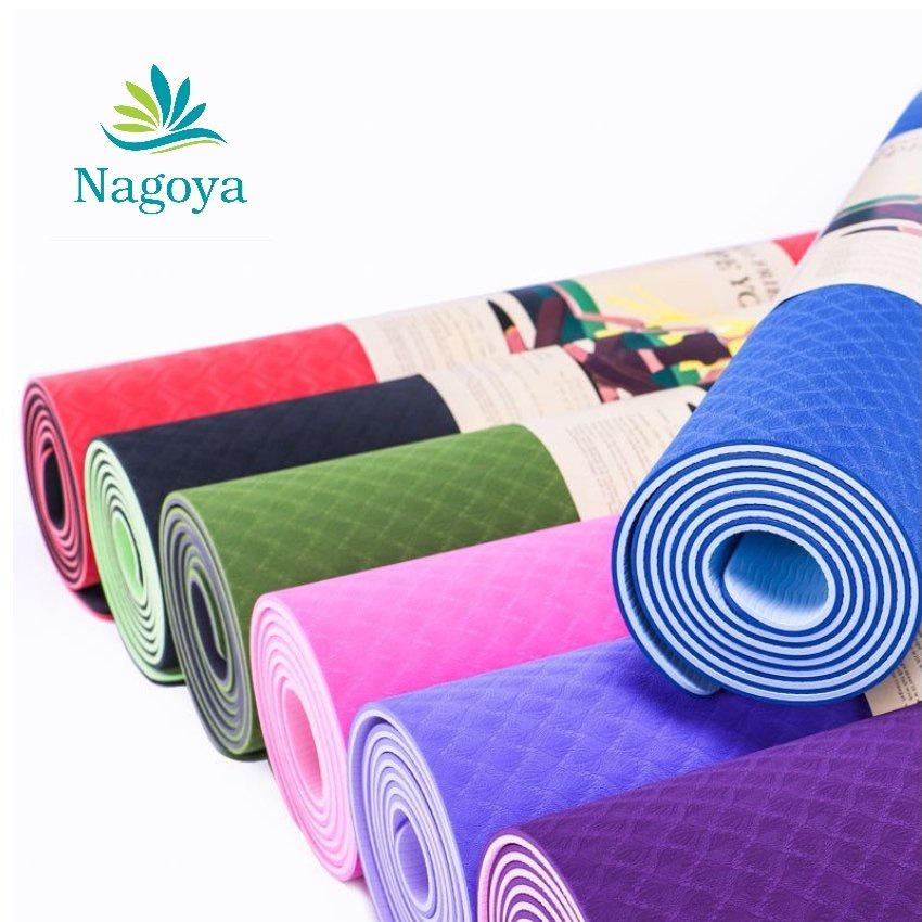 Thảm Tập Yoga TPE 2 Lớp 6mm, Thảm Tập Gym, Thảm Tập Yoga Không Thấm Nước, nhiều màu.