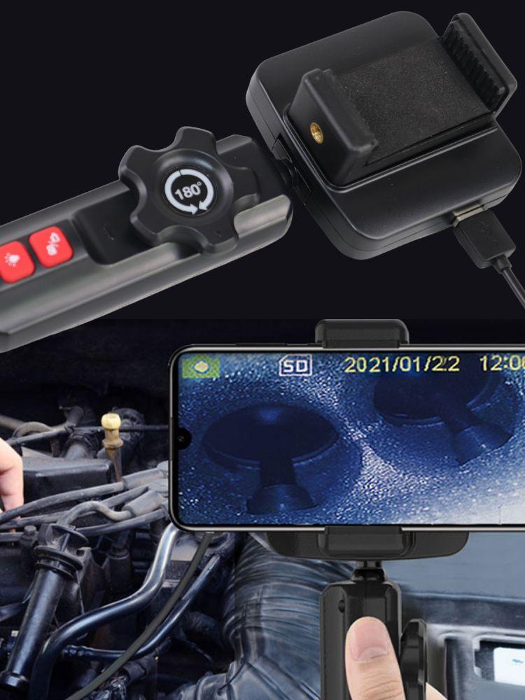 Ống kính 8 mm Máy ảnh nội soi công nghiệp cầm tay có thể điều khiển 360 ° dành cho điện thoại Android iOS Kiểm tra hệ thống thoát nước Video Borescope không thấm nước